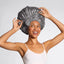 Adjustable Oversized Satin Bonnet (Charcoal)